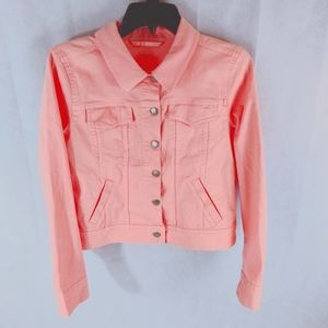 Pink Jacket Denim Look  Small